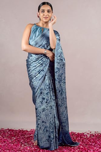Image of MIRCHI FASHION Saree for Woman Chiffon Floral Printed | Lightweight All-Day Comfortable Women's Sari with Unstitched Blouse Piece (Available in 30 Colors)