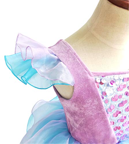 Image of TYHTYM Belle Costumes Dress Up Party Girls Princess Cosplay Halloween Kids Ball Gown 2-13Years