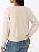 Trendy Queen Cardigan Sweaters for Women Lightweight Cropped Crew Neck Outfits Fall Fashion 2026 Spring Clothing Beige M