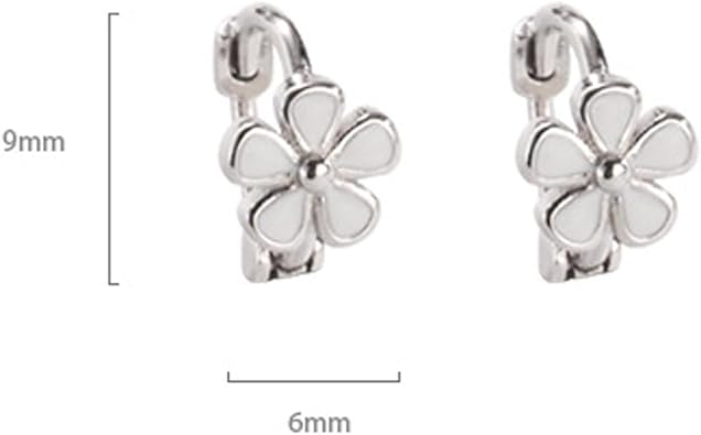 Flower Earrings for Women Daisy Hoop Stud Earrings Enamel Crystal Gold Silver Daily Party Holiday Outfits Fashion Jewelry