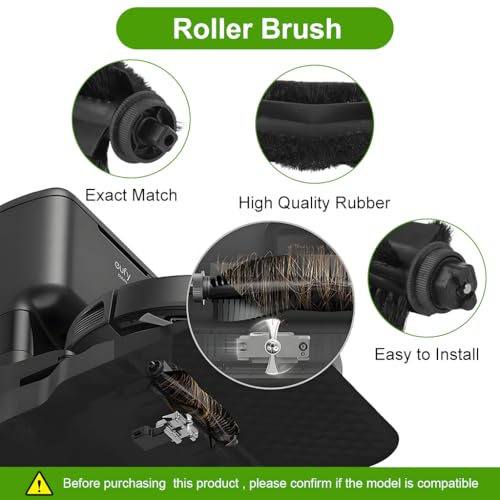 Image of HASTHIP 8Pcs Robot Vacuum Cleaner Accessories for Eufy L60, Replacement Accessories with 1 Main Roller Bursh, 3 Side Brushes, 3 Filtration Panels, 1 Cleaning Brush Tool, Cleaning Tools
