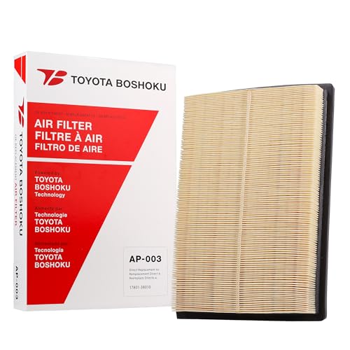 Toyota Boshoku (TB) Engine Air Filter Engineered as Direct Replacement of 17801-38010 Fits 2013-2018 Toyota RAV4 2.5L GAS; 2012-2017 Camry 2.5L HYBRID; 2007-2017 Lexus LS460 4.6L GAS
