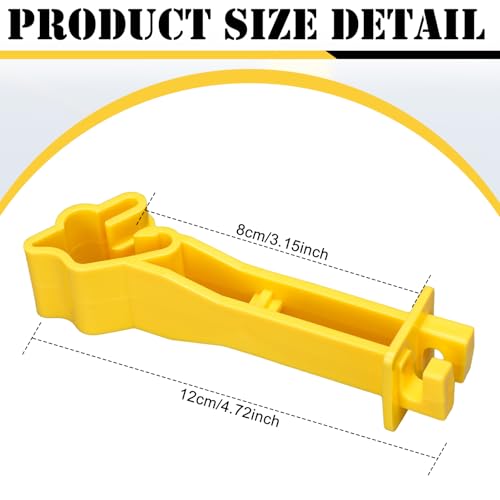 Image of Outus 25 Pcs Reversed Extender Insulator Snap Fit T Post Insulators for Electric Fence Wire for Yard Agricultural Ranchers Farm Fence (Yellow)