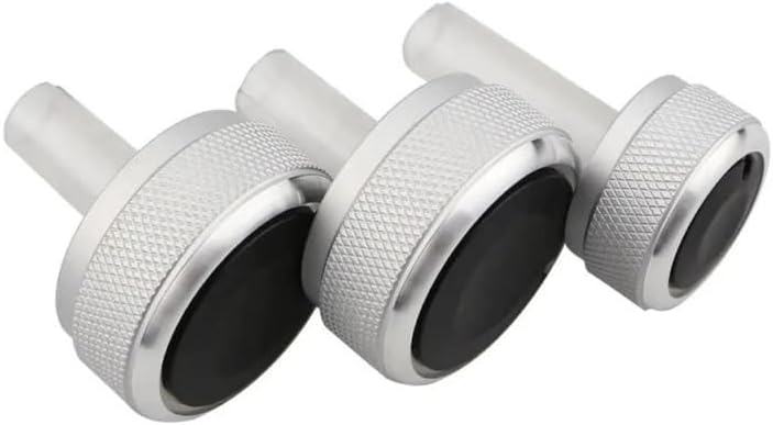 Car AC Knob Air Conditioning Heat Control Switch Button Knobs Accessories For Golf 5 Passta B6 B7(Silver)