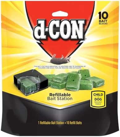 d-Con Mouse Poison Bait Station Refills, Corner Fit, 10 Count