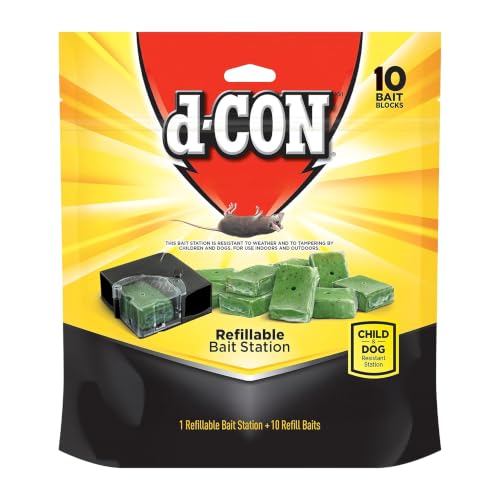 d-Con Mouse Poison Bait Station Refills, Corner Fit, 10 Count