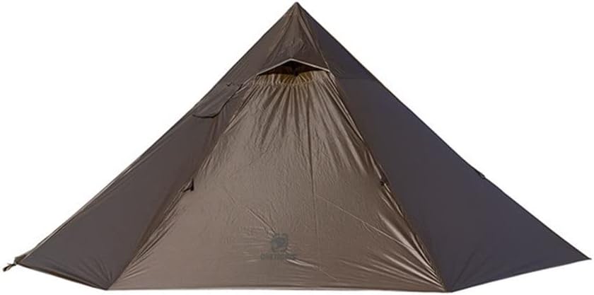 Tents For Camping Chimney Tent 7-story 2-room Single Shelter Internal Mesh Tent, Suitable For Adventurers Hiking Camping 3-season Tent(Brown)