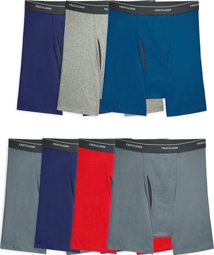 Fruit of the Loom Men's Coolzone Boxer Briefs, 7 Pack-Assorted Colors, Large
