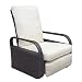 ART TO REAL Sillón reclinable de Mimbre con Cojines, Mueble para Exterior, Resistente a la Intemperie, a los Rayos UV, a la decoloración, al Agua, al Sudor y a la corrosión, fácil de Montar, marrón