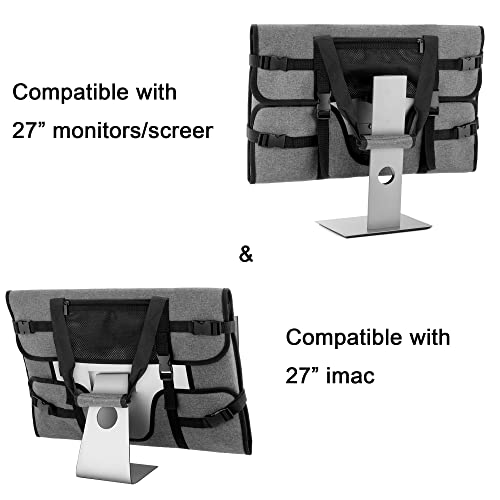 Trunab Travel Carrying Case For 27" Lcd Screens And Monitors, With Padded Velvet Lining, Protective Monitor Bag Compatible With Imac 27" And Accessories #TOP1