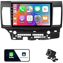 2+32G 10.1-inch Android 12 Car Stereo for Mitsubishi Lancer 2007-2013 IPS Touchscreen Screen Car Radio with Carplay & Android Auto Support Backup Camera GPS FM Navi BT SWC with Canbus