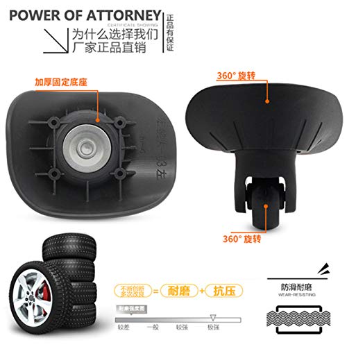 Replacement Luggage Wheel Repair Suitcase Bag Parts Spinner Wheels Casters for Travel Customs Box W038-YF3