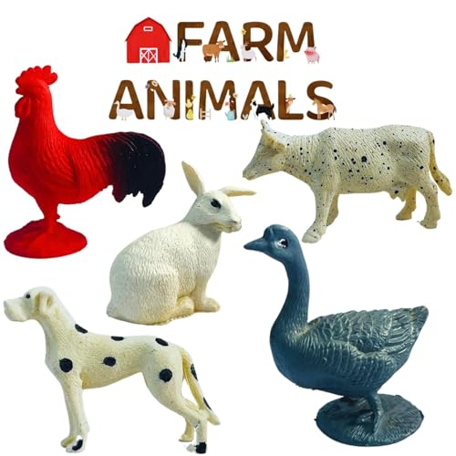 Image of PVC Forest Animal Figure Toy Set 20Pc MID Size Combo Unique Farm & Jungle Animal Figure Play Set Birthday Gifts Learning Educational Animal Toyset for Kids 3+ Made in India Unbreakable