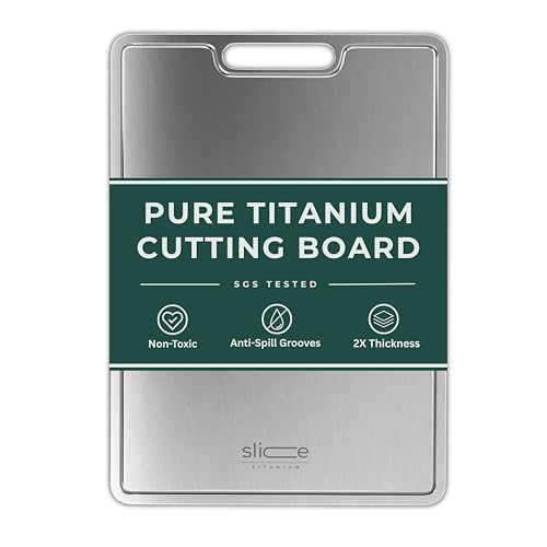 Tabla de cortar rectangular de titanio puro 15x11 pulg miniatura 1