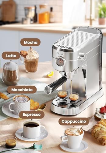 Gevi Commercial Espresso and Coffee Makers, Professional 20 Bar Espresso Maker with Milk Frother, Stainless Steel Expresso Coffee Machines for Home, Compact Cappuccino Machine, Great Gift - Image 2
