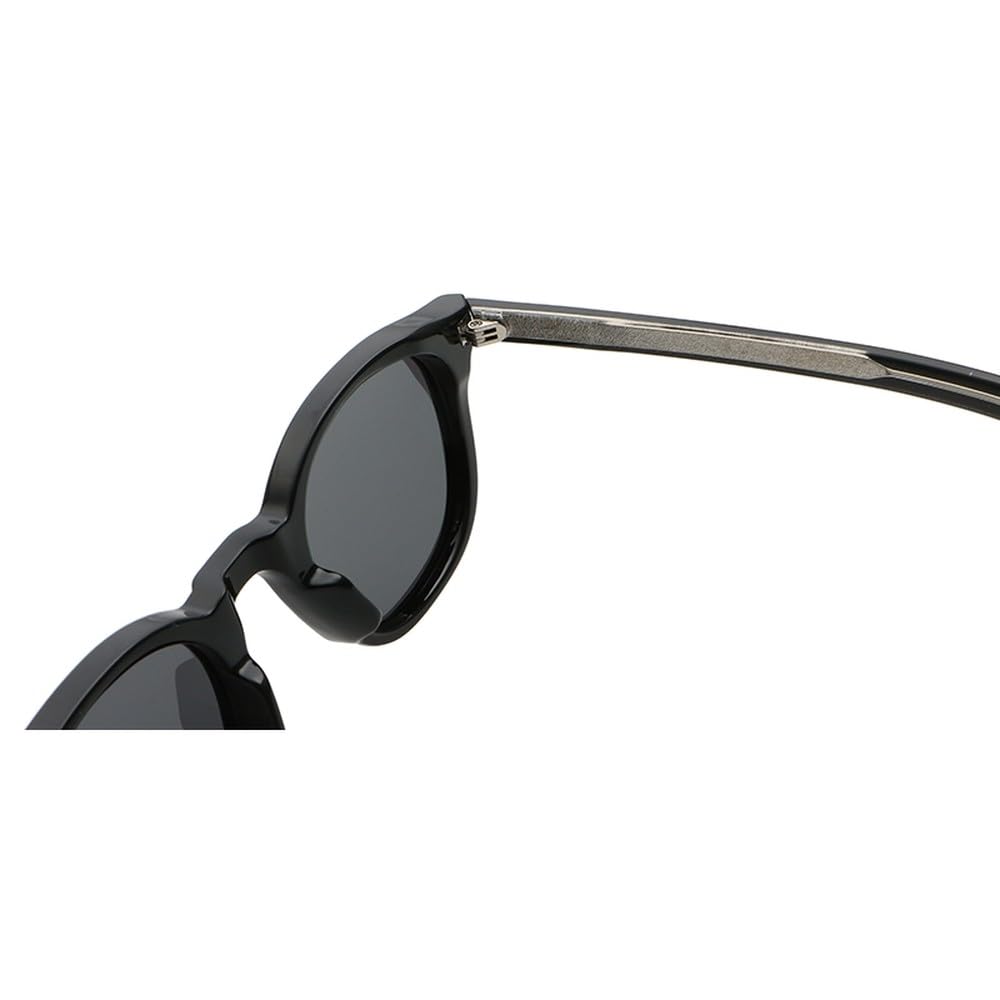 Gafas de sol polarizadas de moda para mujer, gafas de sol cuadradas unisex de acetato, color verde y gris, con protección UV400 para hombre