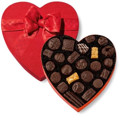 1 lb Valentine's Day Classic Red Heart Dark Chocolates