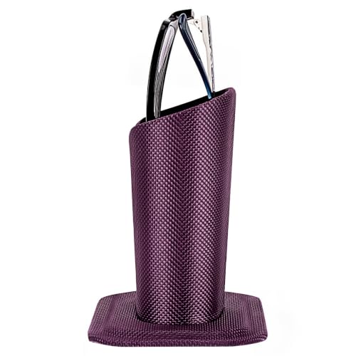 Image of Plush Fluffy Lined Anti-scratch Eyeglasses Holder Protective Glasses Stand Case