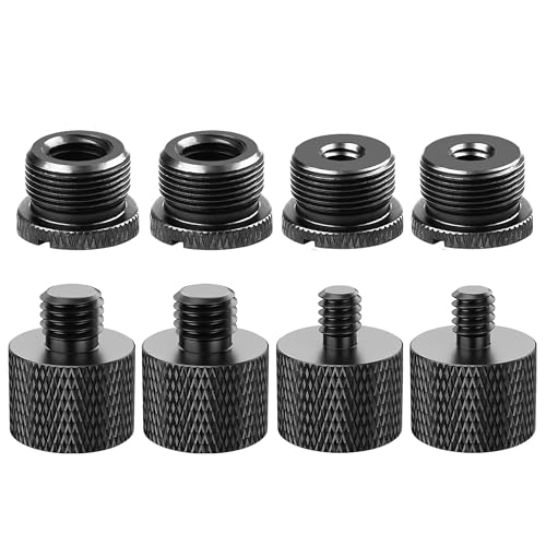 IXTECH Mic Stand Adapter Set 8 pieces Metal Microphone Stand Screw Thread Adapter 5/8 Female to...