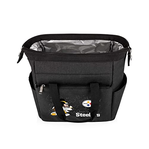 Image of PICNIC TIME NFL Mickey Mouse On The Go Lunch Bag - Soft Cooler Lunch Box - Insulated Lunch Bag, (Black)
