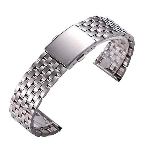 Montre-bracelet en acier inoxydable avec maillons droits robustes