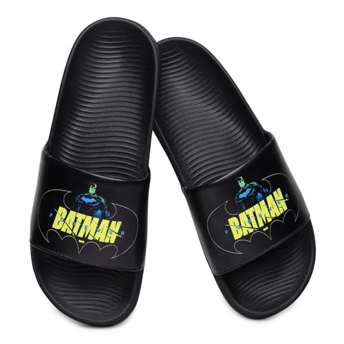 Image of YOHO Sliders for Men | Comfortable and Lightweight Slides | WB Cartoon & Comic Characters: Batman,Superman,Tom & Jerry,Rick & Morty,Big Bang Theory, Friends and Scooby Doo for Boys
