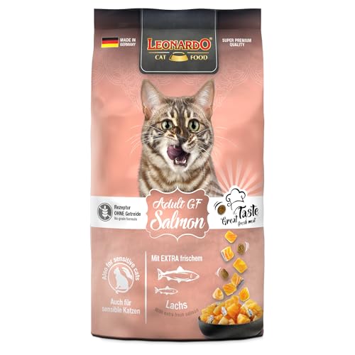 LEONARDO Adult GF Salmon für Katzen, 300g, glutenfrei mit Amaranth, hochwertiger Lachs, Alleinfutter, Made in Germany