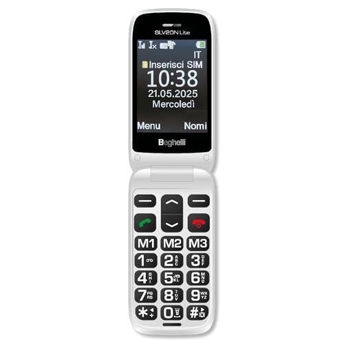 Beghelli Telefono Salvavita per Anziani, Salvalavita Phone SLV20N Lite Ecodesign