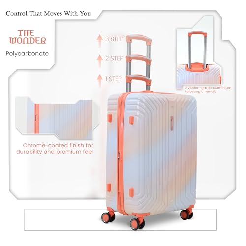 Image of The Wonder Luggage Trolley Bags | Lightweight Durable Hard Shell | Polycarbonate Expandable Suitcase, Lightweight Durable Hard Shell, TSA Type Lock, 360 Disc Spinner Wheels