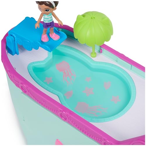 Gabby et la Maison Magique - Gabby Dollhouse - Bateau De Croisière - 2 Figurines Et 16 Accessoires - Effets Lumineux - Dessin Animé Jouet Maison De Poupée - Jouet Enfant 3 Ans Et +