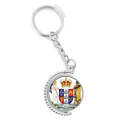 Porte-clé emblème national Nouvelle-Zélande rotatif durable