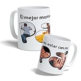 DEREGALOOS Taza de cerámica Personalizada para Padres. Taza Personalizada Regalo día del Padre. Regalo Original Personalizado para hombre. Tazas divertidas con frase. (Papá)