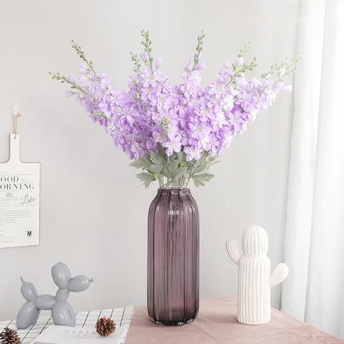 Natureman NATUREMAN-1858 5 Pcs Artificial Delphinium Ajacis Flowers,34 Inch Long Stem Fake Larkspur Silk Flower Table Kitchen Home Garden Party Wedding Decoration thumb #5