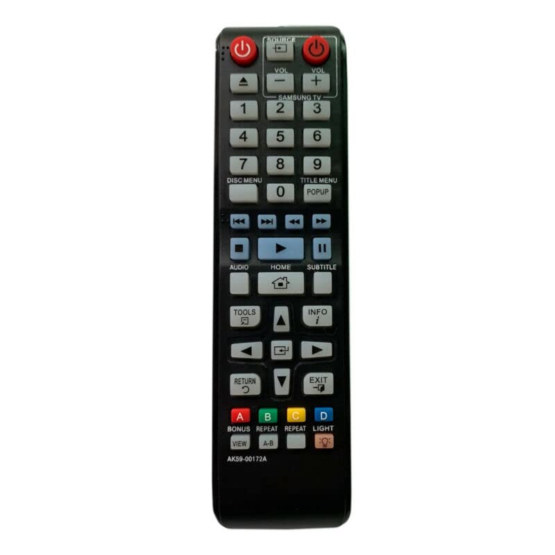 Replacement Remote Control Replace for TV/Audio/Projector for Sub for Samsung BD-JM63/ZA AK59-00132A AK59-00142A Blu-ray Player