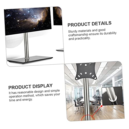 Soporte de monitor ajustable Uonlytech con base resistente para oficina estable negra 4
