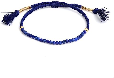 Gempires Lapis Lazuli Braided Bracelet, String Bracelet, Crystal Bracelet for Women, September Birthstone, Adjustable Bracelet for Women