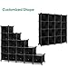 TomCare Cube Storage 16-Cube Bookshelf Storage Shelves Closet Organizer Shelf Cube Organizer Plastic Book Shelf Bookcase DIY Closet Cabinet Organizers Shelving for Bedroom Office Living Room, Black