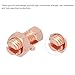 MECCANIXITY Split Bolt Connector Brass Copper 25mm Grounding Clamps with 14mm Matching Hex Nut for Completing Ground Bonding to Bare Wires Pack of 3