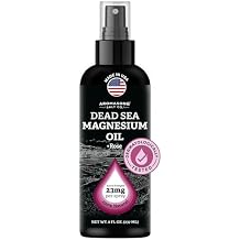 Aromasong Pure Magnesium Oil Spray Rose Scent, Topical Magnesium for Feet & Legs, Extra Strength Magnesium Oil 23mg in Each Spritz, Made in USA, Clean & Natural Formula, 8 oz