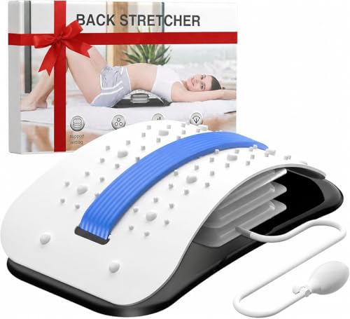Back Stretcher for Lower Back Pain Relief Adjustable Inversion Lumbar Traction Device Lumbar Support Board for Spinal Decompression and Scoliosis Sciatic Nerve Release Tool Back Cracker Board