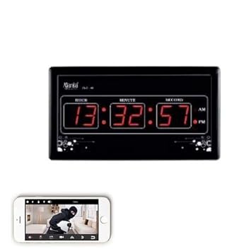 CAM 360 Full HD Mini WiFi Digital Spy Camera Wall Clock Hidden with Video Recording and HD Voice Quality Watch Live 24 Hours Motion Detection and SD Card for Home - Latest Software T_DV380