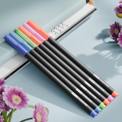 Image of Linc Fineliner Marker Pens, 0.4 mm (Multicolor, Pack of 10)
