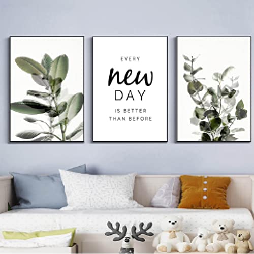 Citations optimistes décor à la maison affiches eucalyptus verdure feuillage 30x