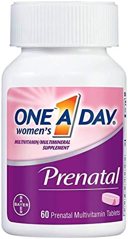 One A Day Women's Prenatal Multivitamin Two Pill Formula, Supplement for Before, During, and Post Pregnancy, Including Vitamins A, C, D, E, B6, B12, Folic Acid, and Omega-3 DHA, 60+60 Count