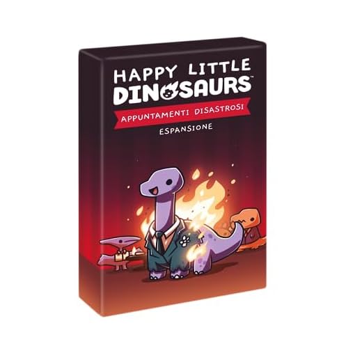 Asmodee - Happy Little Dinosaurs: Appuntamenti Disastrosi, Espansione Gioco da Tavolo, 2-4 Giocatori, 8+ Anni, Edizione in Italiano