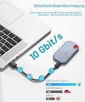 LDLrui USB A auf USB C Datenkabel 2 Stück 0.15m 10Gbps USB 3.2 Gen 2 | Langes Kabel mit 60W Schnellladen und Datenübertragung für Laptop, iPhone 17 Series, Arbeitsplatz und Auto – Ansicht 2