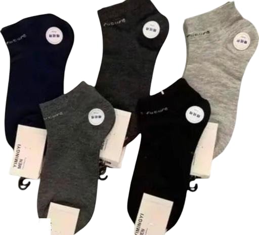 Men's Cotton Ankle Socks Pack of 4 Pair | Solid Regular Casual Socks for Daily Multi free size-image-2