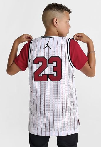 Nike Jordan23 Big Kids' Printed Jersey (White, 95C655-001)2