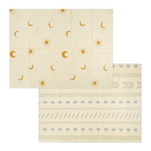 Relaxdays Spielmatte, Faltbare Kindermatte, schadstofffrei, 200 x 150 cm, XPE-Schaumstoffmatte, Krabbelmatte Baby, bunt