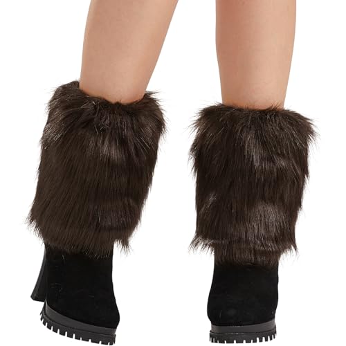 Image of Nanxson Womens Fur Leg Warmer Winter Short Boot Cuffs Covers Sleeves TTW0071